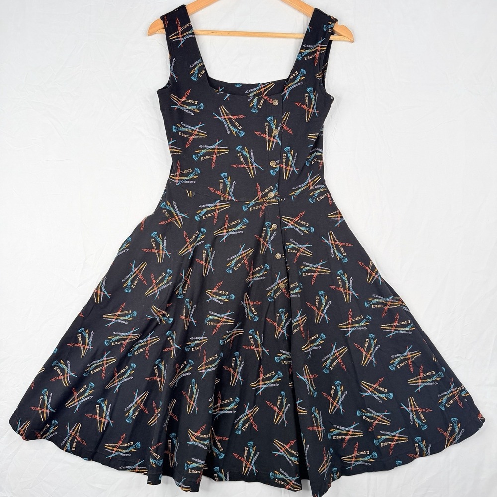 Effies Heart "Caterina Dress Art Print" One Pocket Stretch Sleeveless SZ-M NWT
